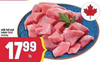 Milk fed veal cubes