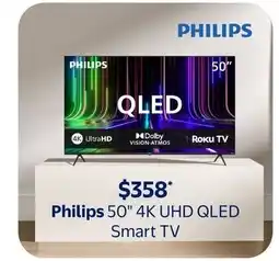 Walmart Philips 4k uhd qled smart tv offer
