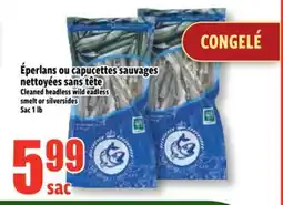 Bonanza Éperlans ou capucettes sauvages nettoyées sans tête offer
