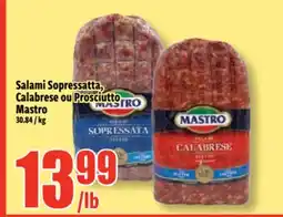 Bonanza Salami Soppressatta, Calabrese ou Prosciutto Mastro offer