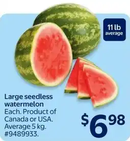 Walmart Large seedless watermelon offer