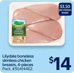 Walmart Lilydale boneless skinless chicken breasts offer
