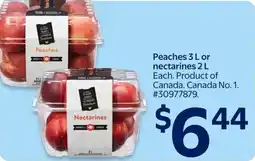 Walmart Peaches or nectarines offer