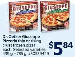 Walmart Dr. oetker giuseppe pizzeria thin or rising crust frozen pizza offer