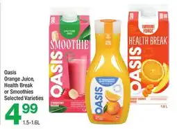 Highland Farms Oasis Orange Juice, Health Break or Smoothies offer