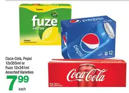 Highland Farms Coca-Cola, Pepsi 12x355ml or Fuze 12x341ml offer