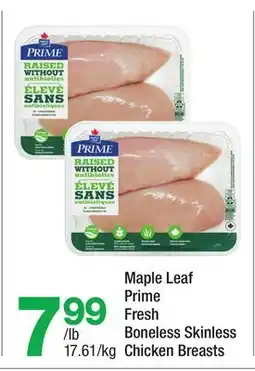 Highland Farms Maple Leaf Prime Fresh Boneless Skinless Chicken Breasts offer