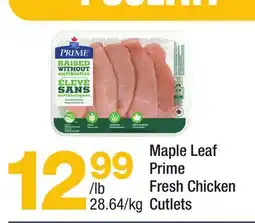 Highland Farms Maple Leaf Prime Fresh Chicken Cutlets offer