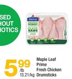 Highland Farms Maple Leaf Prime Fresh Chicken Drumsticks offer