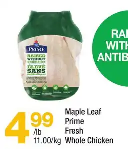 Highland Farms Maple Leaf Prime Fresh Whole Chicken offer