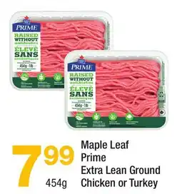Highland Farms Maple Leaf Prime Extra Lean Ground Chicken or Turkey offer