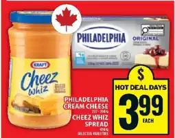 Food Basics Philadelphia Cream Cheese & Cheez Whiz Spread offer