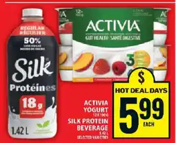 Food Basics Activia Yogurt & Silk Protein Beverage offer
