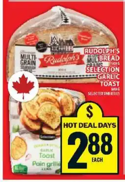 Food Basics Rudolph's Bread & Selection Garlic Toast offer