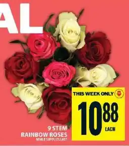 Food Basics 9 Stem Rainbow Roses offer