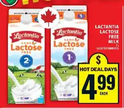 Food Basics LACTANTIA LACTOSE FREE MILK offer