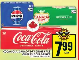 Food Basics Coca-Cola, Canada Dry Ginger Ale or Pepsi Soft Drinks offer