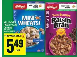 Food Basics KELLOGG’S FAMILY SIZE CEREAL offer