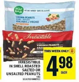 Food Basics Irresistible In Shell Roasted Salted or Unsalted Peanuts offer