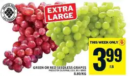 Food Basics GREEN or RED SEEDLESS GRAPES offer