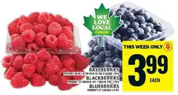 Food Basics Raspberries, Blackberries, Blueberries offer