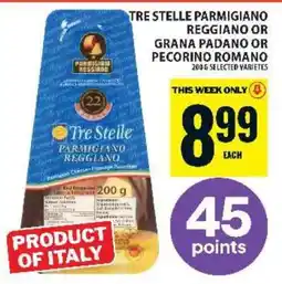 Food Basics Tre Stelle Parmigiano Reggiano or Grana Padano or Pecorino Romano offer