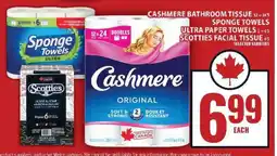 Food Basics Cashmere Bathroom Tissue, Sponge Towels Ultra Paper Towels, Scotties Facial Tissue offer