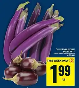 Food Basics Chinese or Indian Eggplants offer