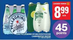 Food Basics San Pellegrino or Maison Perrier Carbonated Water offer