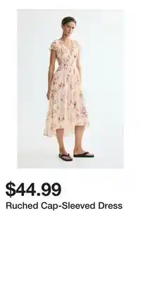 H&M Ruched Cap-Sleeved Dress offer