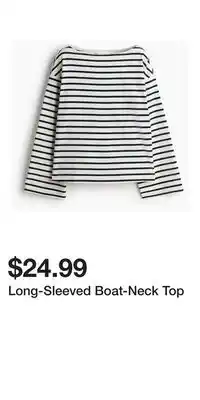 H&M Long-Sleeved Boat-Neck Top offer