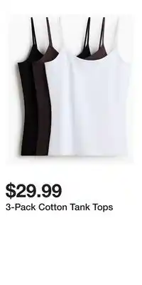 H&M 3-Pack Cotton Tank Tops offer