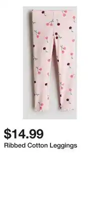 H&M Ribbed Cotton Leggings offer