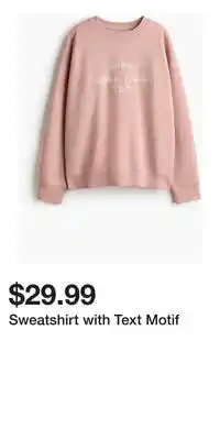H&M Sweatshirt with Text Motif offer