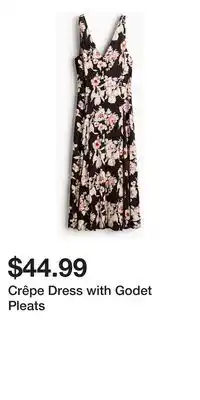H&M Crêpe Dress with Godet Pleats offer