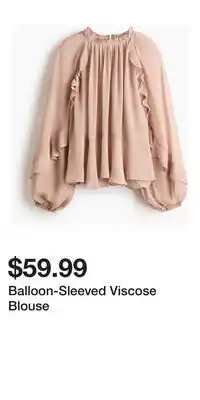 H&M Balloon-Sleeved Viscose Blouse offer