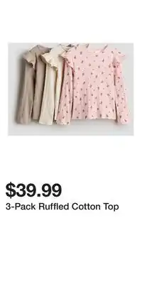 H&M 3-Pack Ruffled Cotton Top offer