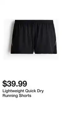 H&M Lightweight Quick Dry Running Shorts offer