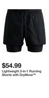 H&M Lightweight 2-in-1 Running Shorts with DryMove offer
