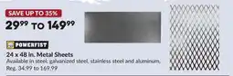 Princess Auto 24 x 48 in. Metal Sheets offer