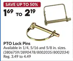 Princess Auto PTO Lock Pins offer