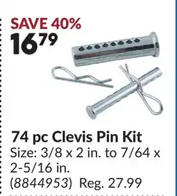 Princess Auto 74 pc Clevis Pin Kit offer