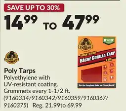 Princess Auto Poly Tarps offer