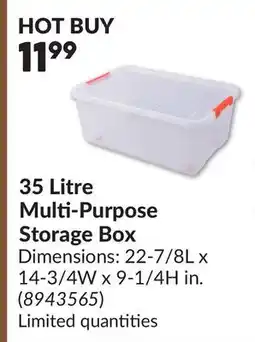 Princess Auto 35 Litre Multi-Purpose Storage Box offer