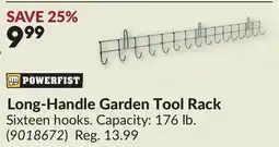 Princess Auto Long-Handle Garden Tool Rack offer