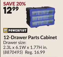 Princess Auto 12-Drawer Parts Cabinet offer