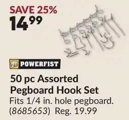 Princess Auto 50 pc Assorted Pegboard Hook Set offer