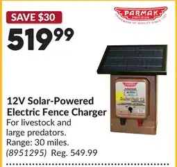 Princess Auto 12V Solar-Powered Electric Fence Charger offer