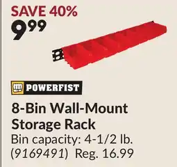 Princess Auto 8-Bin Wall-Mount Storage Rack offer