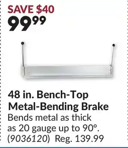 Princess Auto 48 in. Bench-Top Metal-Bending Brake offer